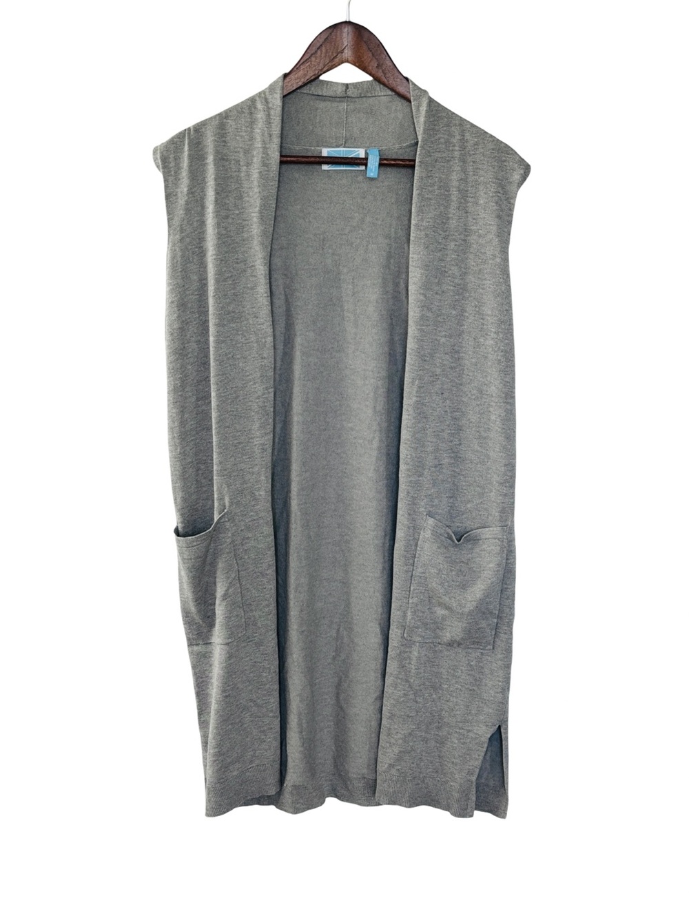Survival Gray Sleeveless Cardigan